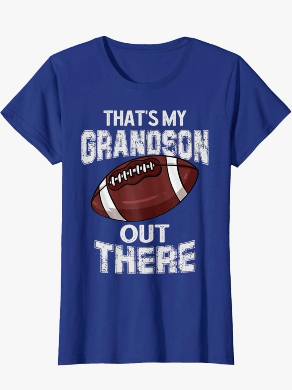 Blue 'That's My Grandson Out There' Football T‑Shirt